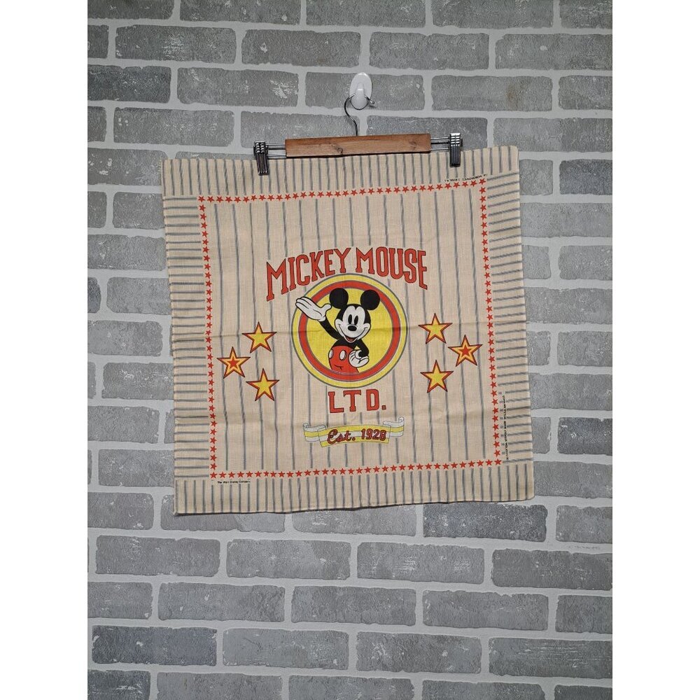 Disney Mickey Mouse LTD Stars & Stripes Retro Bandana‎ Scarf 22 X 22 Inch